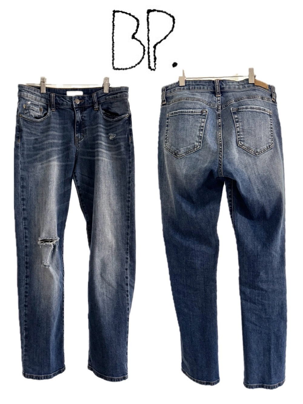 bp Women’s Straight Leg Jeans - Faded Dark Blue Wash EUC